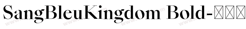 SangBleuKingdom Bold字体转换